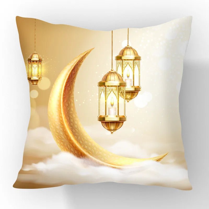 4Pcs Ramadan Kareem Pillowcase Ramadan Decoration 2026 For Home Sofa Cushion Islamic Muslim Party Supplies Eid Gift Pillow Cover