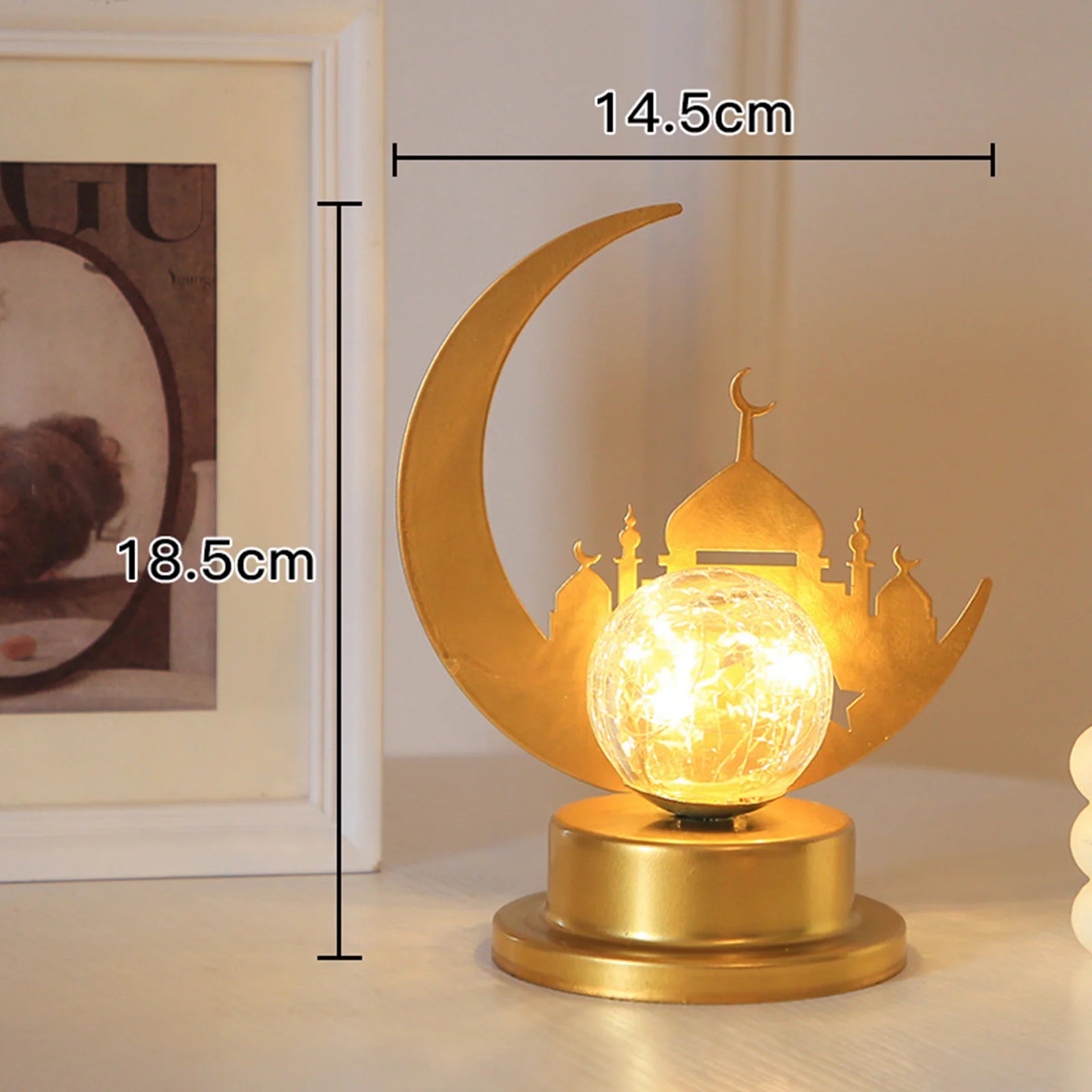 Ramadan Desk Lamp Led Moon Lamp Decoration for Home Metal Ramadan Kareem Light Decoration Eid Mubarak Muslim Eid Al Adha Gifts