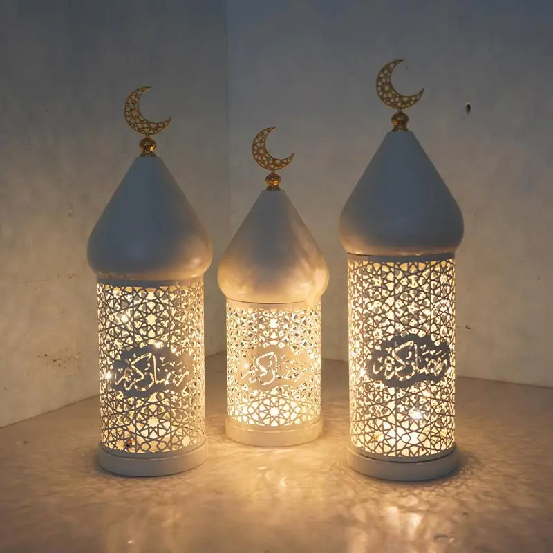 2025 New Decorative Holder Ramadan Decoration Metal Lamp Tea Light Holder for Mantel Table Desk Dining Room Home