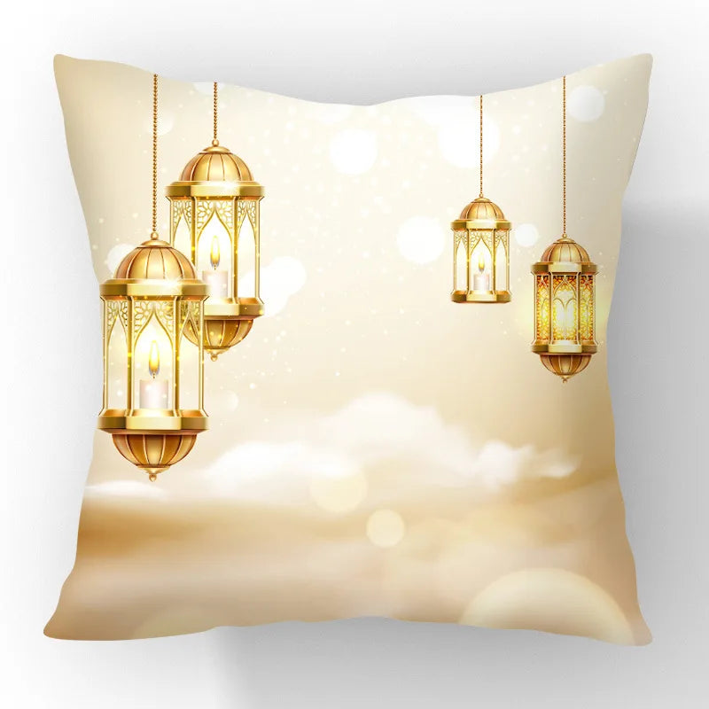 4Pcs Ramadan Kareem Pillowcase Ramadan Decoration 2026 For Home Sofa Cushion Islamic Muslim Party Supplies Eid Gift Pillow Cover
