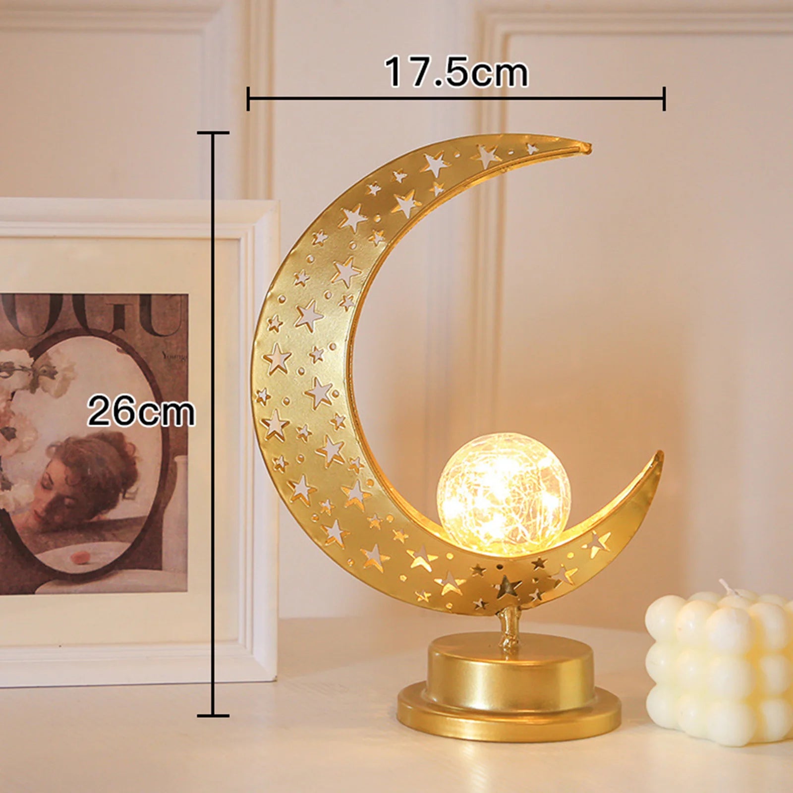 Ramadan Desk Lamp Led Moon Lamp Decoration for Home Metal Ramadan Kareem Light Decoration Eid Mubarak Muslim Eid Al Adha Gifts