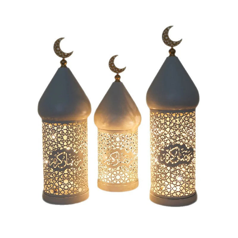 2025 New Decorative Holder Ramadan Decoration Metal Lamp Tea Light Holder for Mantel Table Desk Dining Room Home