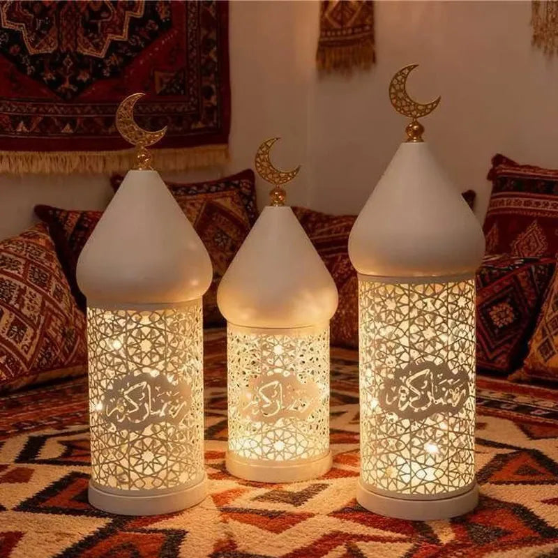 2025 New Decorative Holder Ramadan Decoration Metal Lamp Tea Light Holder for Mantel Table Desk Dining Room Home
