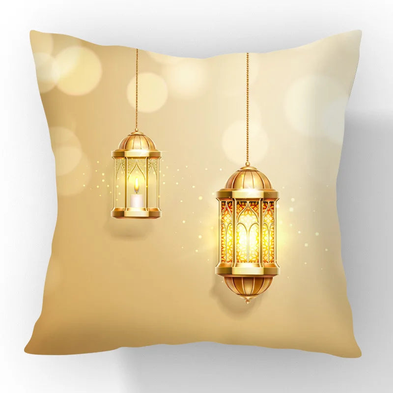 4Pcs Ramadan Kareem Pillowcase Ramadan Decoration 2026 For Home Sofa Cushion Islamic Muslim Party Supplies Eid Gift Pillow Cover