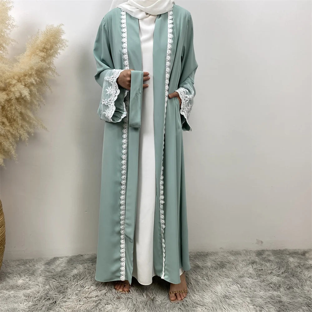 Ramadan Fashion Abaya Dubai Luxury Kimono Muslim Caftan Marocain Modest Robe Kaftans For Women Cardigan Turkey Islam Clothing