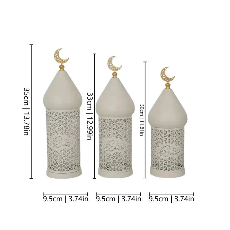 2025 New Decorative Holder Ramadan Decoration Metal Lamp Tea Light Holder for Mantel Table Desk Dining Room Home